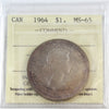 1964 Canada Dollar ICCS Certified MS65 (XXO 563)
