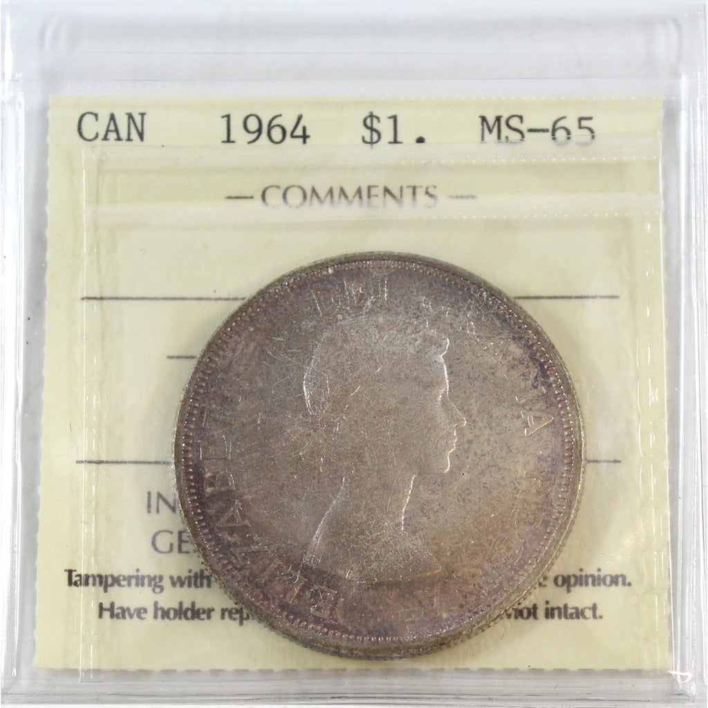 1964 Canada Dollar ICCS Certified MS65 (XXO 563)