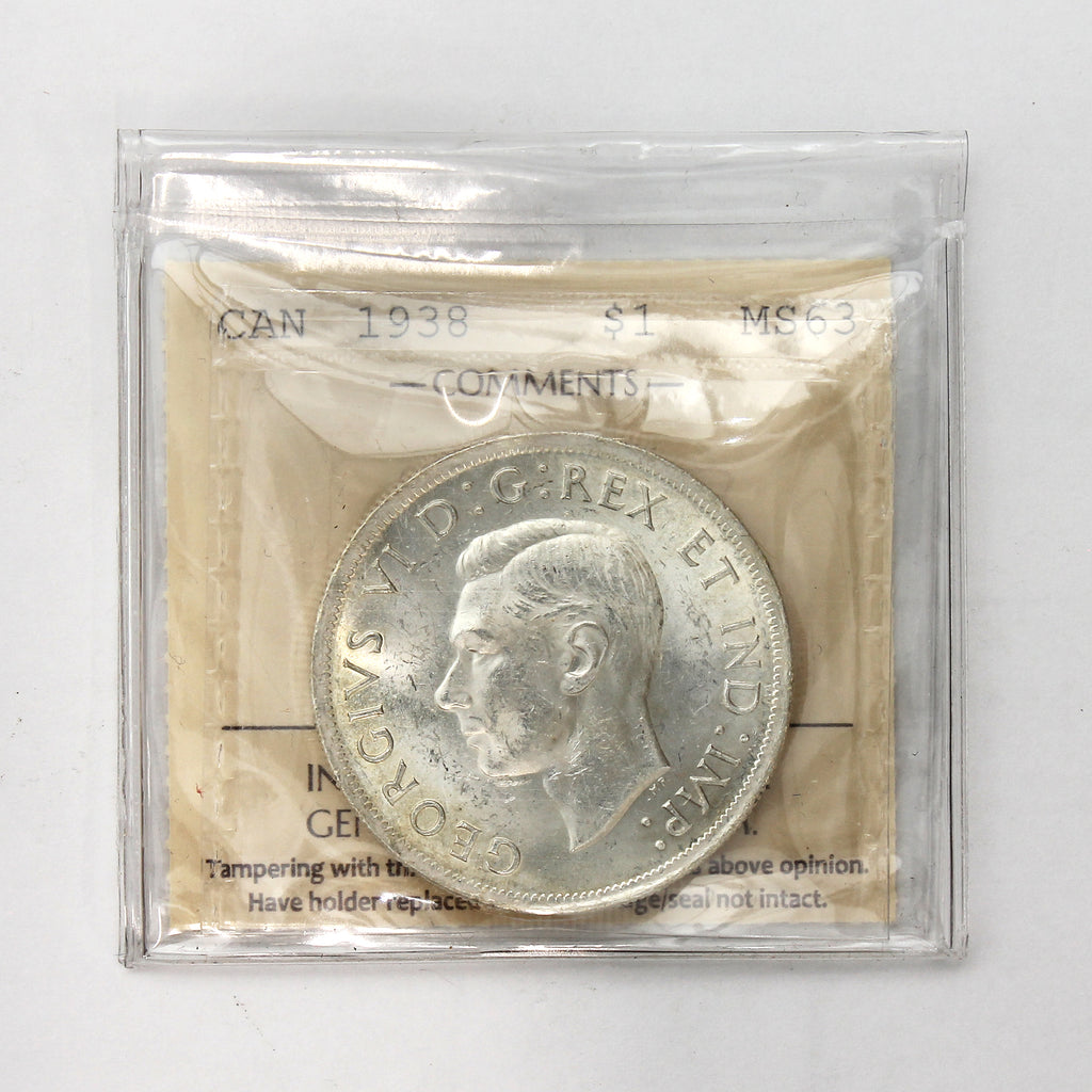 1938 Canada Dollar ICCS Certified MS63 (XDM 032)