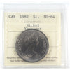 1982 Voyageur Canada Nickel Dollar ICCS Certified MS64