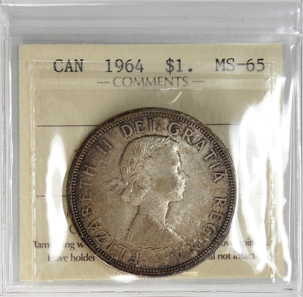 1964 Canada Dollar ICCS Certified MS65 (XWF 280)
