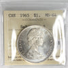 1965 Small Beads Ptd. 5 (Type 1) Canada Dollar ICCS Certified MS64