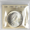 1966 Large Beads Canada Dollar ICCS Certified MS65