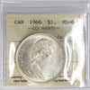 1966 Large Beads Canada Dollar ICCS Certified MS65