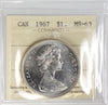 1967 Canada Dollar ICCS Certified MS63