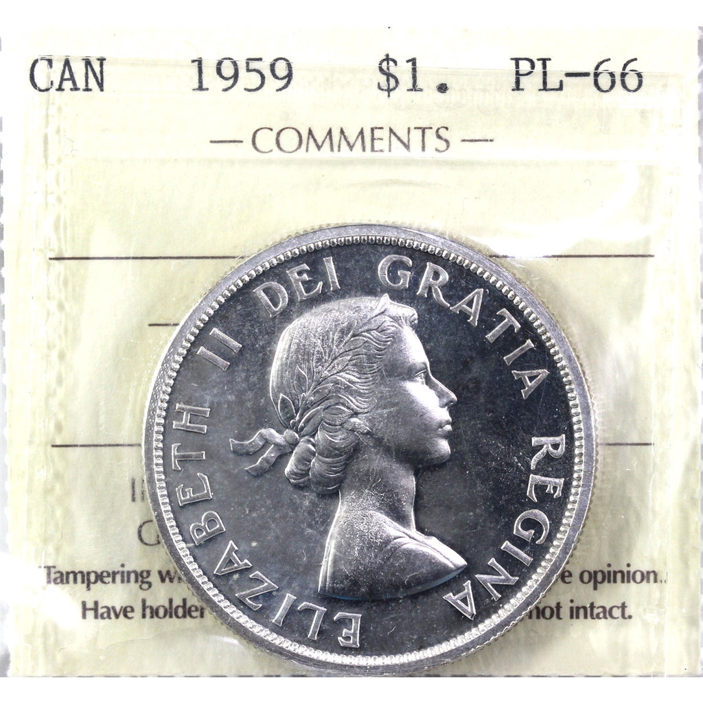 1959 Canada Dollar ICCS Certified PL66