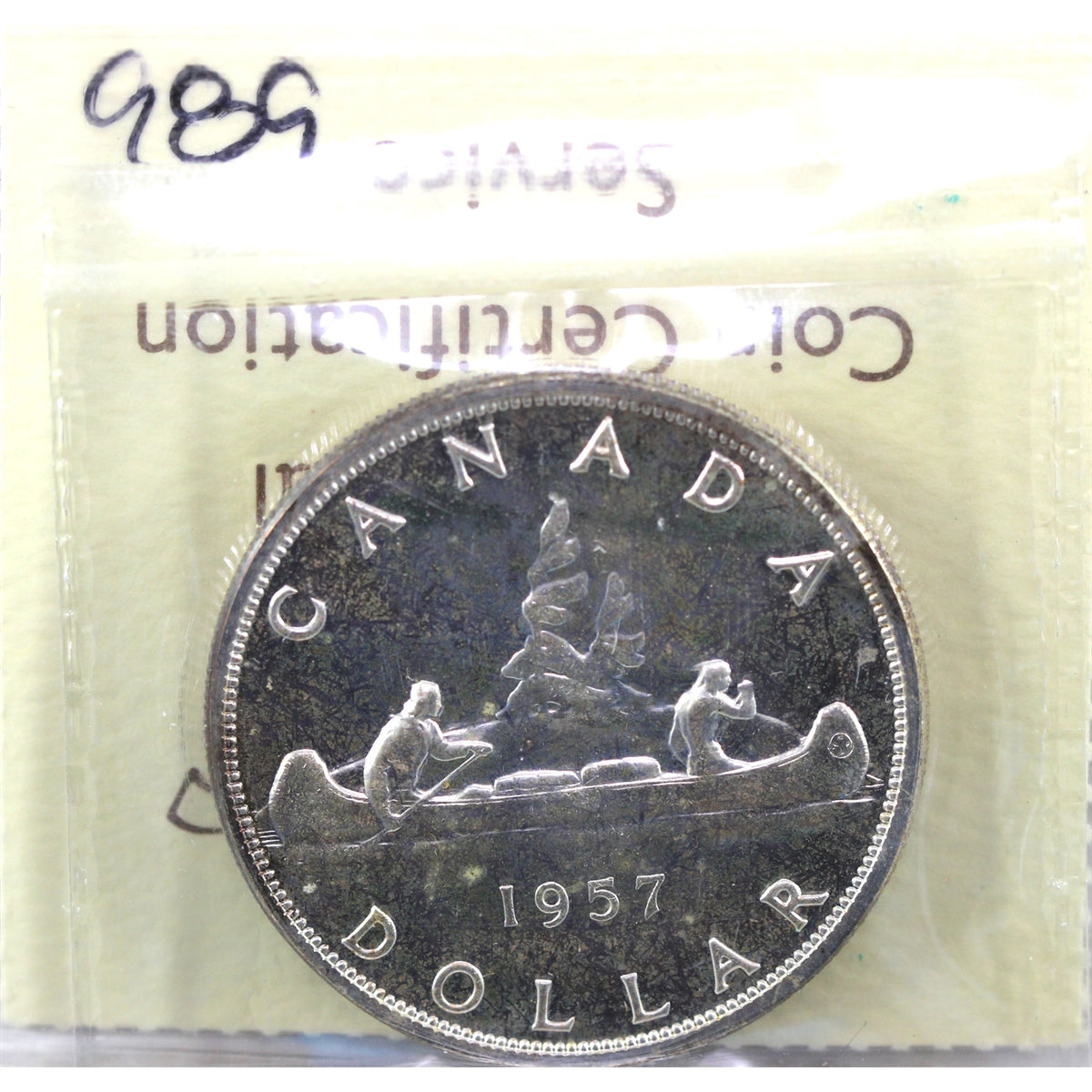 1957 Canada Dollar ICCS Certified PL-66