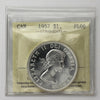 1957 Canada Dollar ICCS Certified PL66