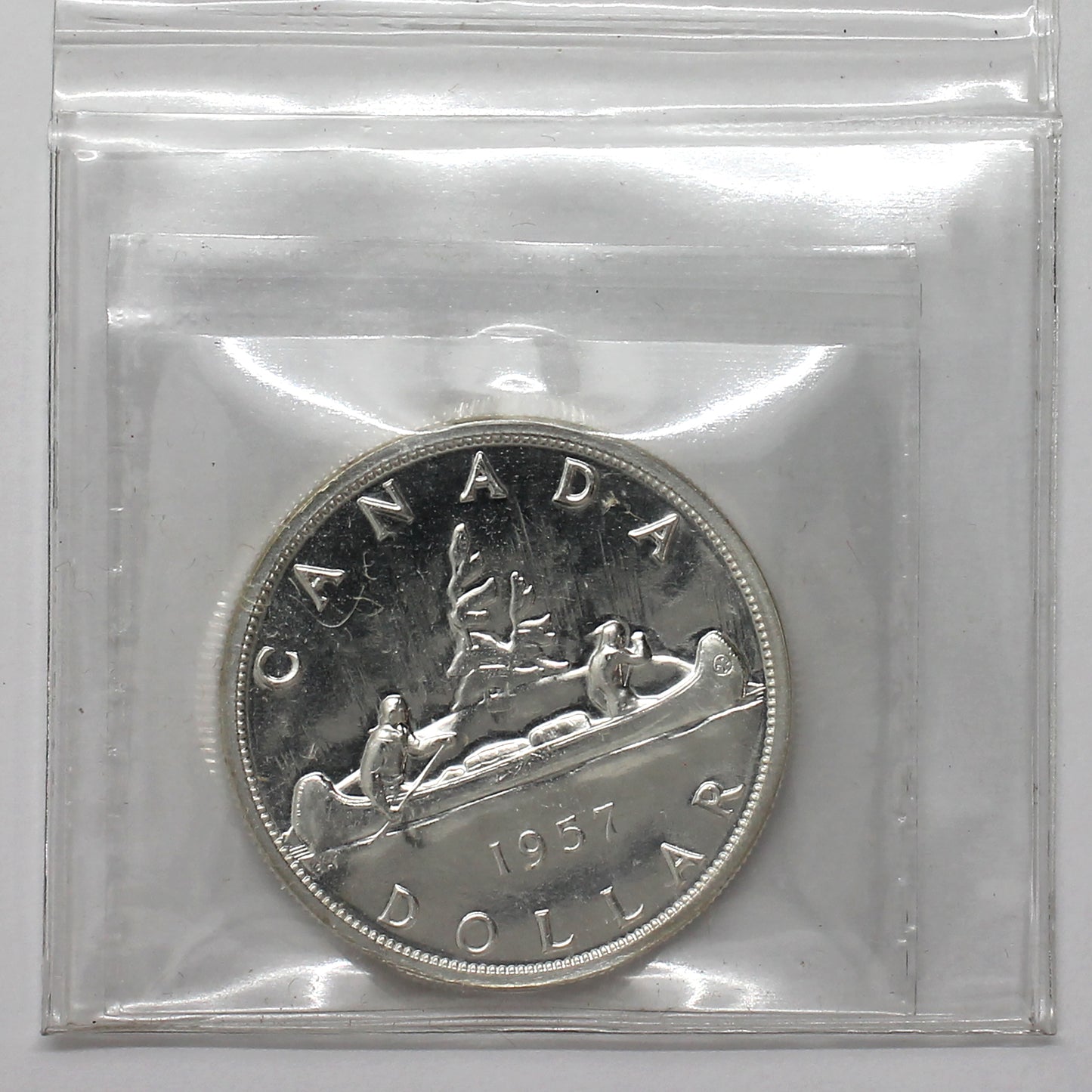 1957 Canada Dollar ICCS Certified PL66