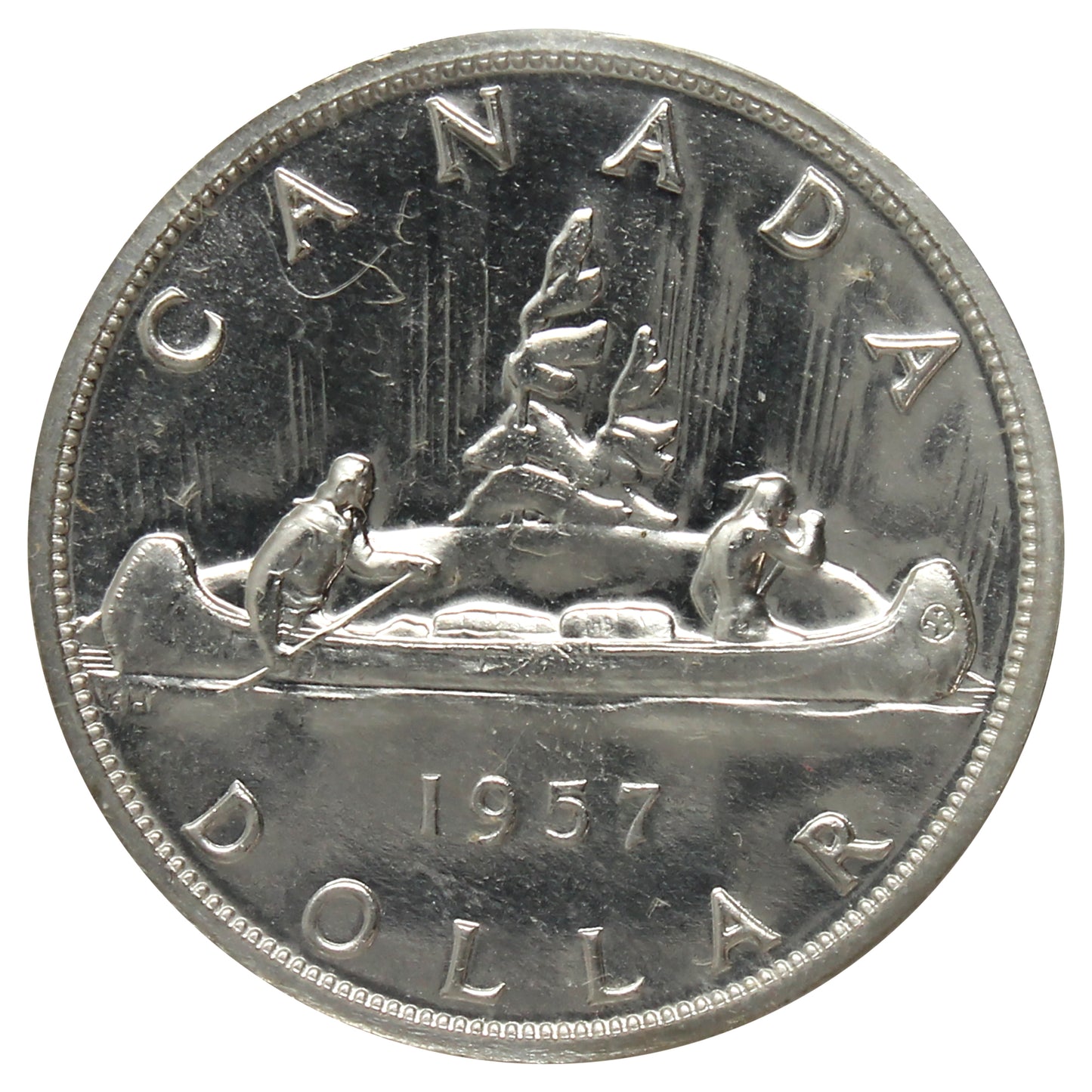 1957 Canada Dollar ICCS Certified PL66