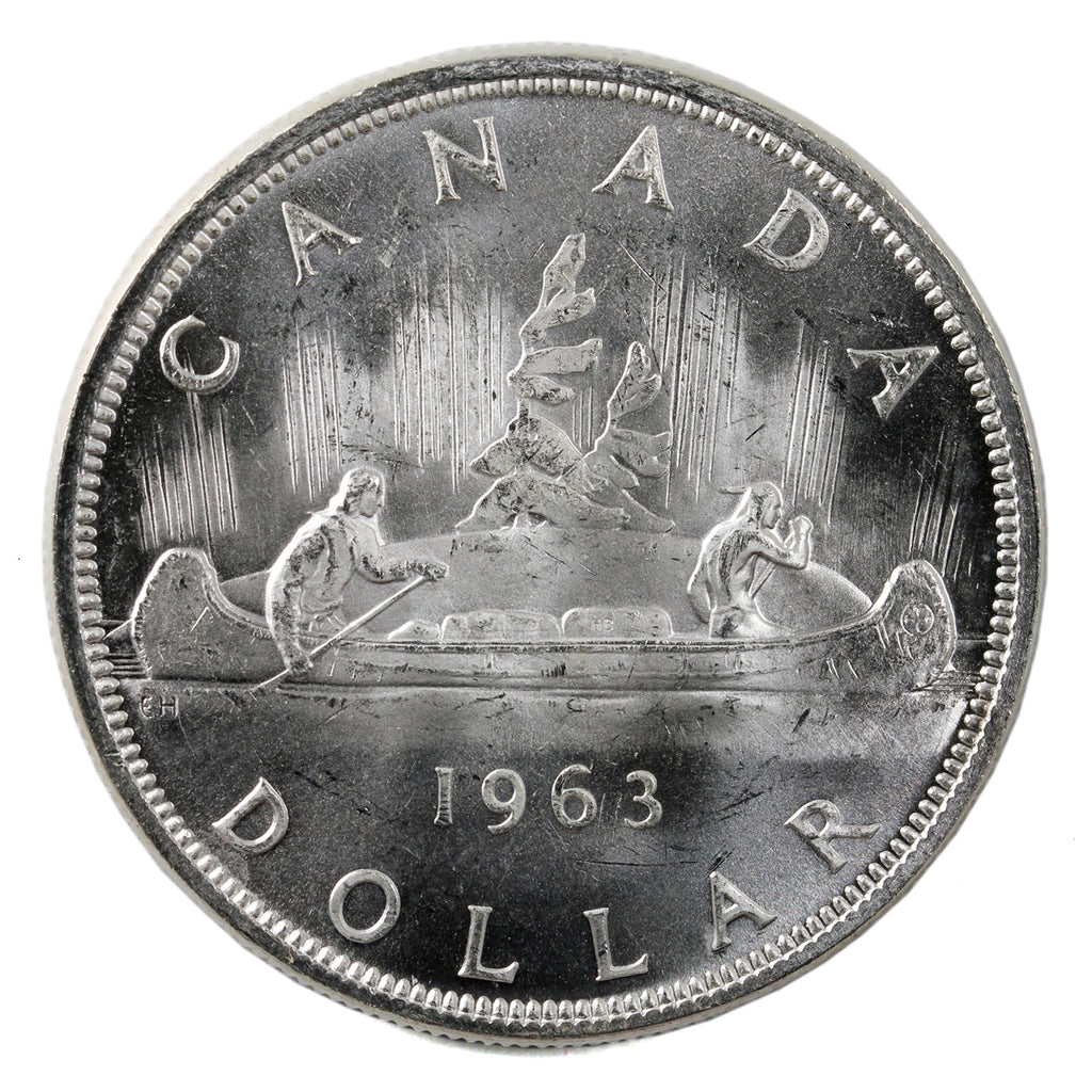 1963 Canada Dollar UNC+ Cameo (MS62)