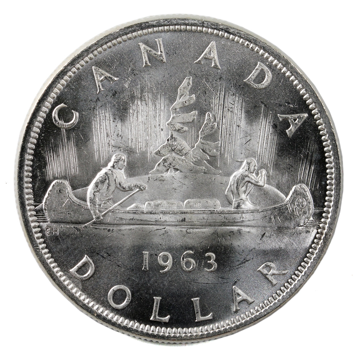 1963 Canada Dollar UNC+ Cameo (MS62)