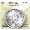 1939 Canada Dollar ICCS Certified MS64 (XHT 023)