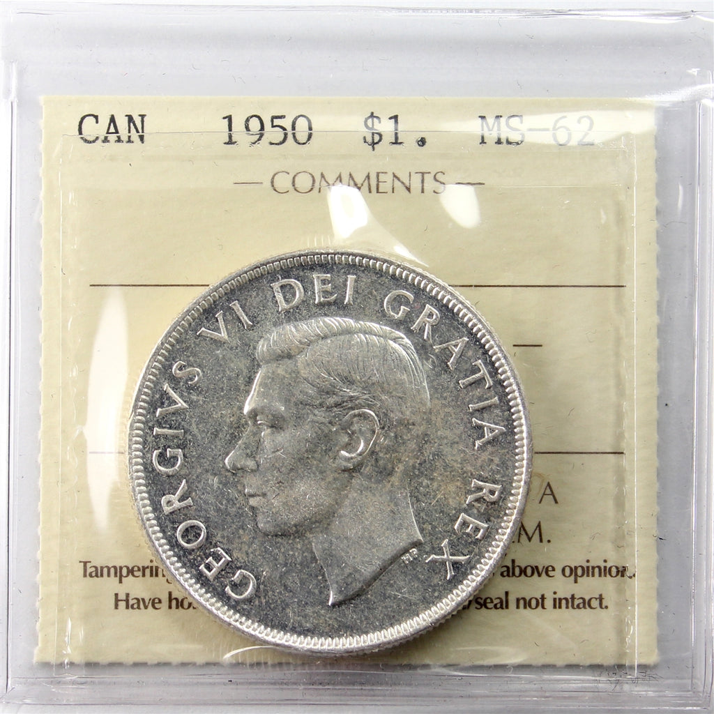 1950 Canada Dollar ICCS Certified MS62