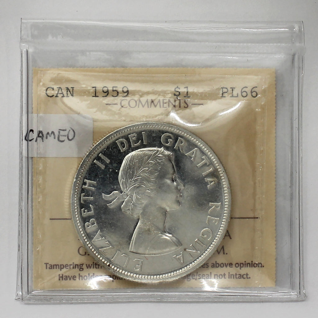 1959 Canada Dollar ICCS Certified PL66 Cameo (XDI 691)
