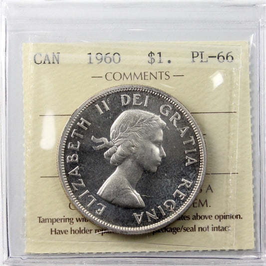 1960 Canada Dollar ICCS Certified PL-66 Cameo