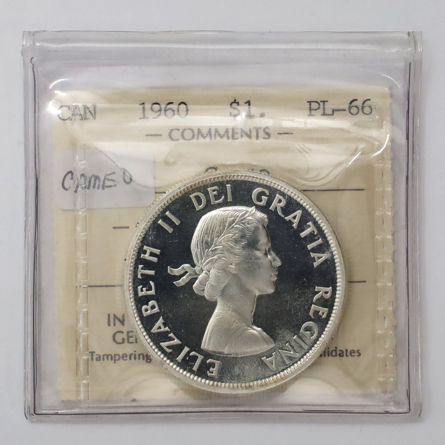 1960 Canada Dollar ICCS Certified PL66 Cameo