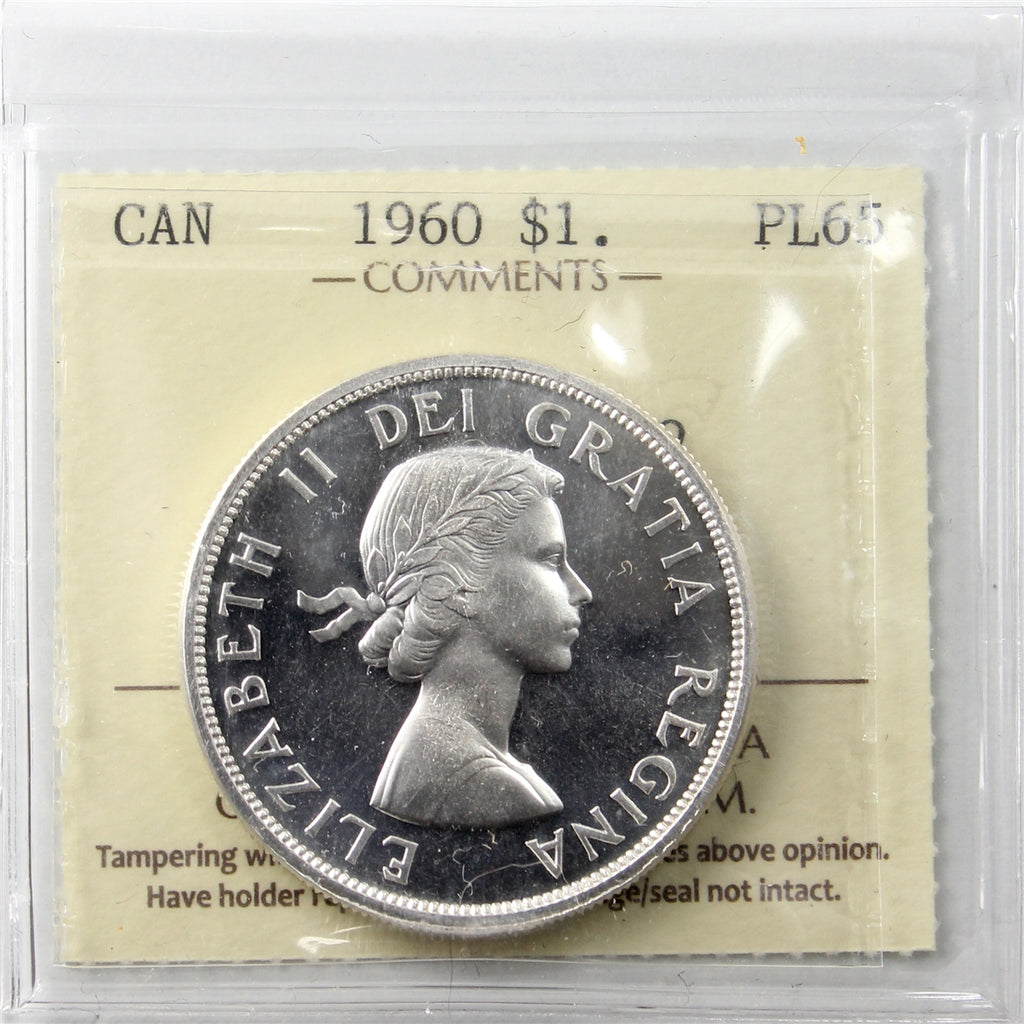 1960 Canada Dollar ICCS Certified PL65 Heavy Cameo