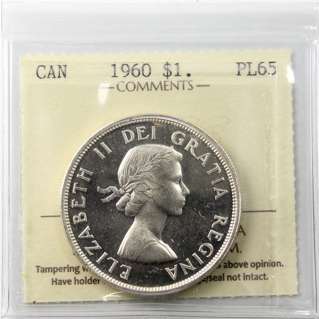 1960 Canada Dollar ICCS Certified PL65 Cameo
