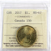 2017 Canada 150th Dollar ICCS Certified MS67