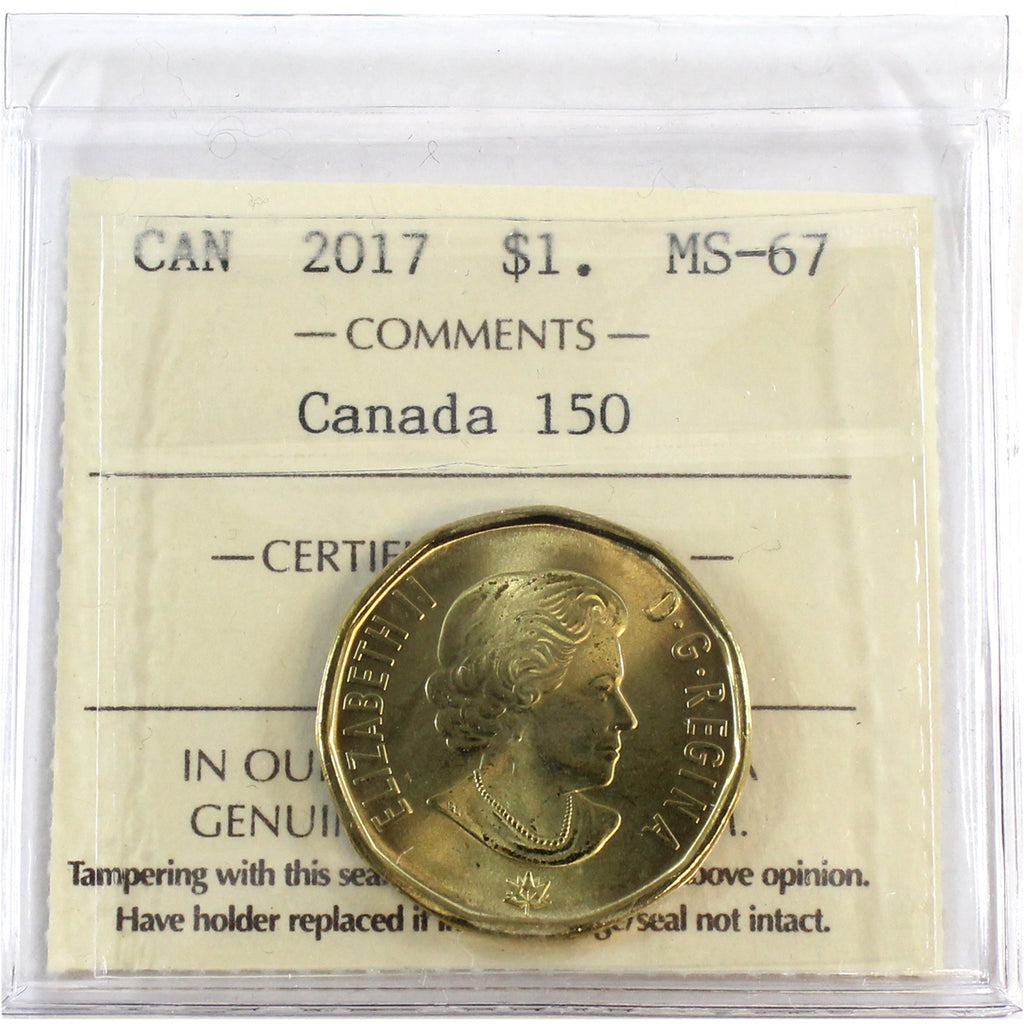2017 Canada 150th Dollar ICCS Certified MS67