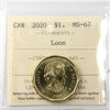 2020 Canada Loon Dollar ICCS Certified MS67