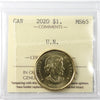 2020 United Nations Canada Dollar ICCS Certified MS65