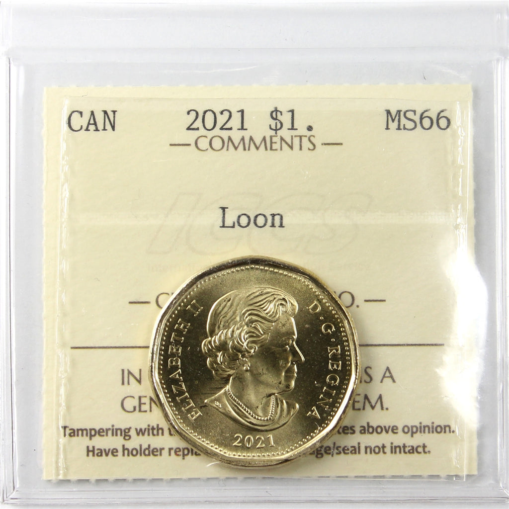 2021 Canada Loon Dollar ICCS Certified MS66
