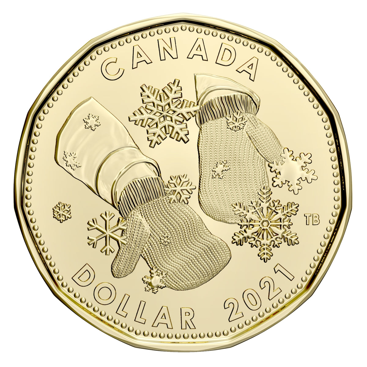 2021 Christmas Canada Dollar Brilliant Uncirculated (MS63)