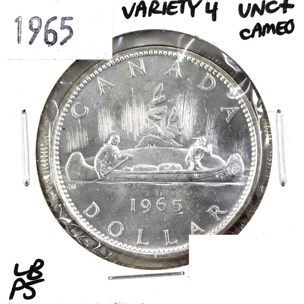 1965 Large Beads Ptd. 5 (Variety 4) Canada Dollar UNC+ Cameo (MS62)