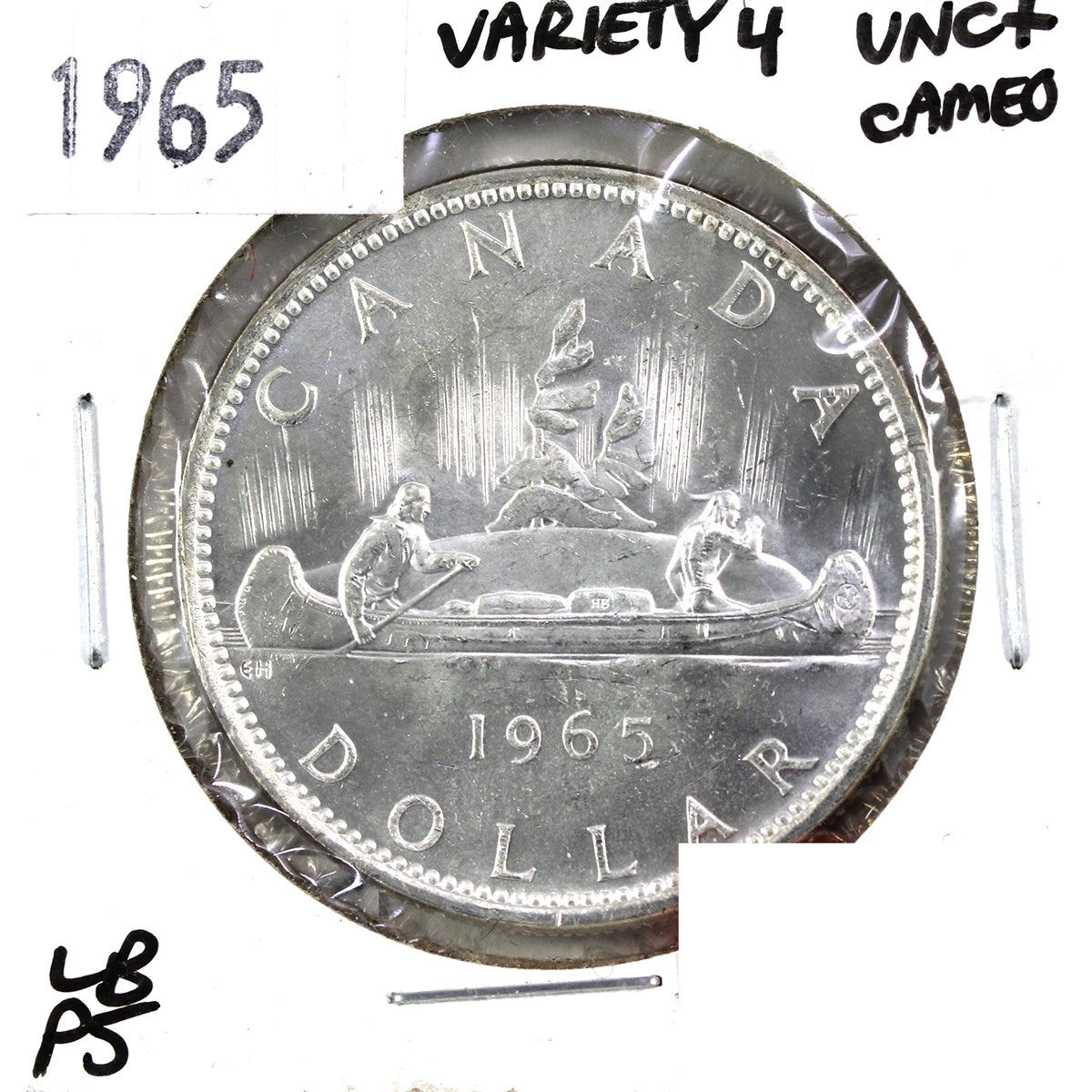 1965 Large Beads Ptd. 5 (Variety 4) Canada Dollar UNC+ Cameo (MS62)