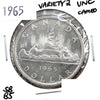 1965 Small Beads Blunt 5 (Variety 2) Canada Dollar Uncirculated Cameo (MS60)