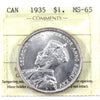 1935 Canada Dollar ICCS Certified MS65 (XDM 012)