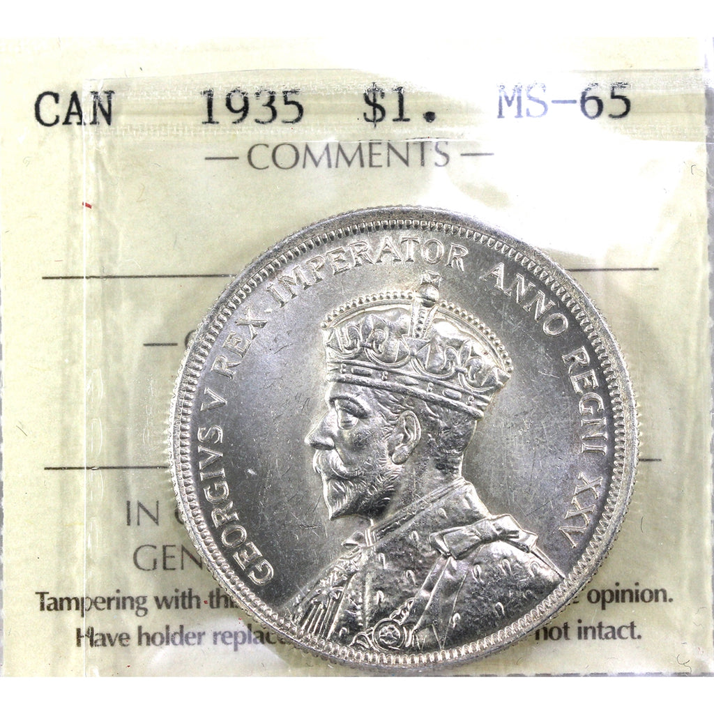 1935 Canada Dollar ICCS Certified MS65 (XZD 008)