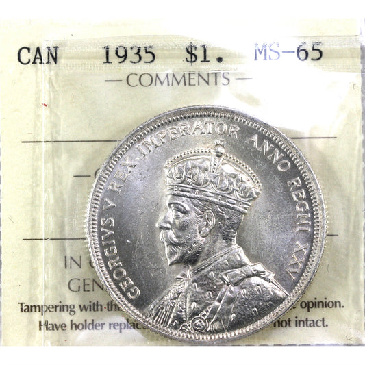 1935 Canada Dollar ICCS Certified MS65 (XZD 008)