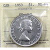 1953 SF, SWL Canada Dollar ICCS Certified MS64