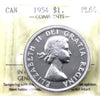 1954 Canada Dollar ICCS Certified PL66