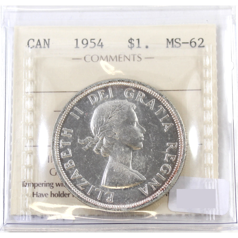 1954 Canada Dollar ICCS Certified MS62