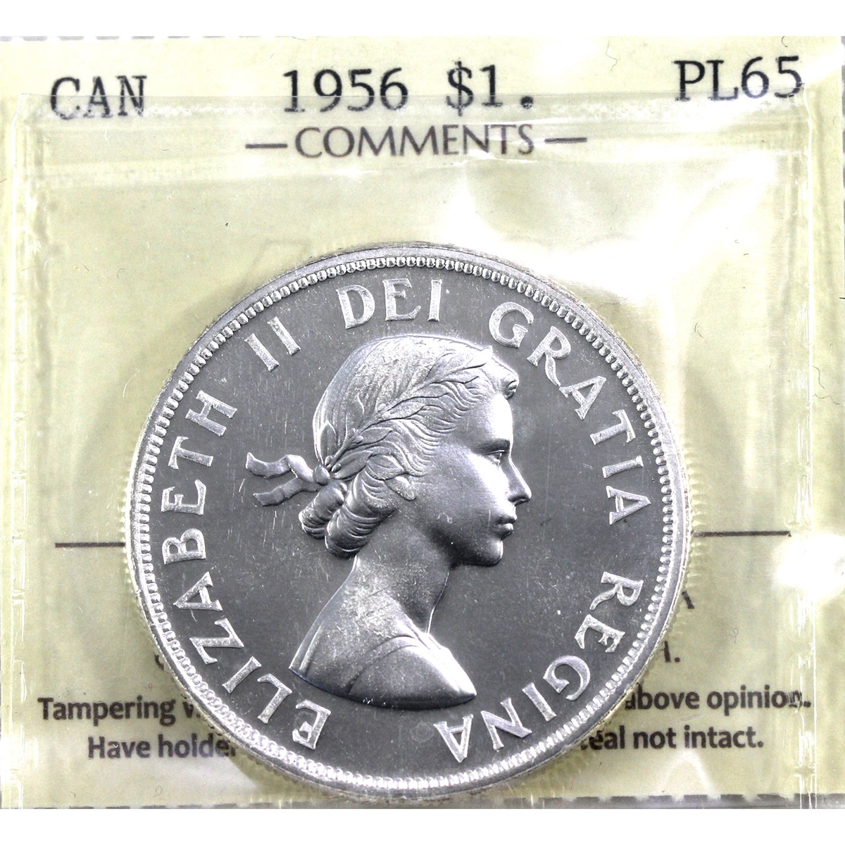 1956 Canada Dollar ICCS Certified PL65