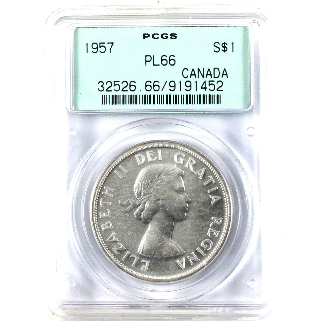 1957 Canada Dollar PCGS Certified PL66 (9191452)