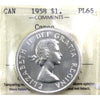 1958 Canada Dollar ICCS Certified PL-65 Cameo