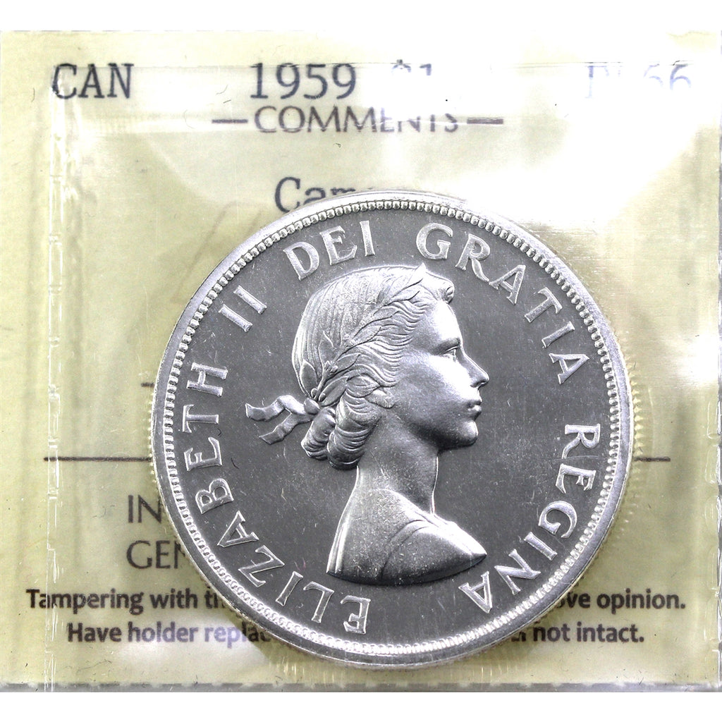 1959 Canada Dollar ICCS Certified PL66 Cameo (XSW 782)