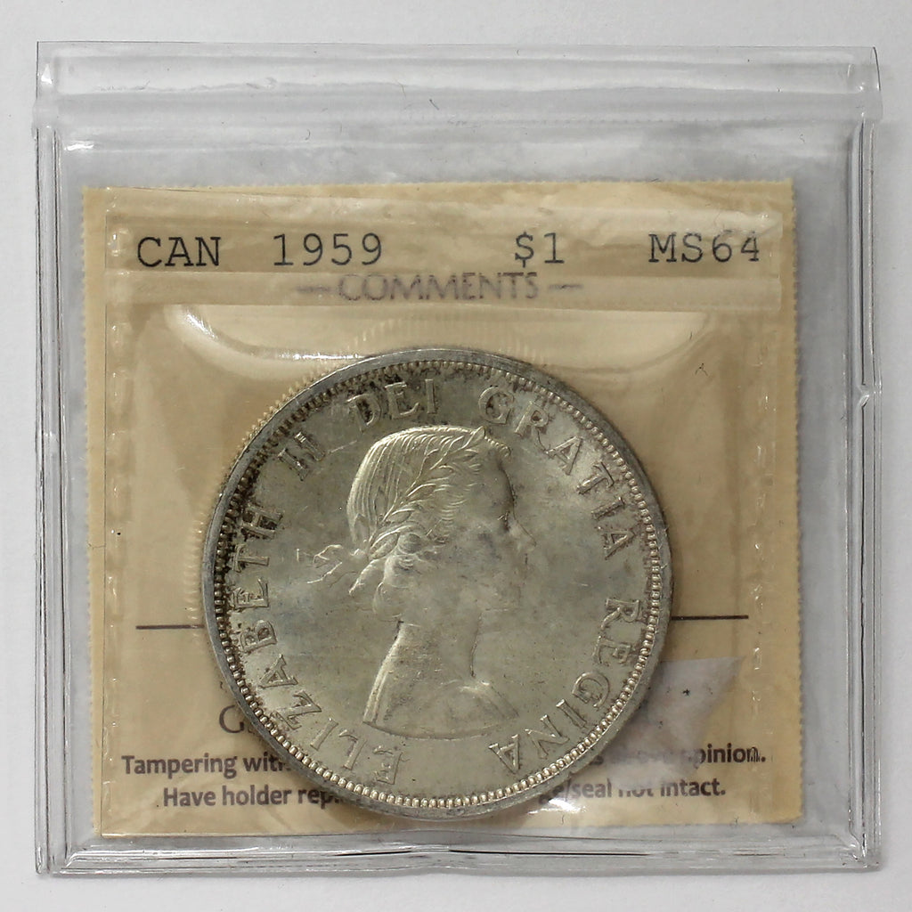 1959 Canada Dollar ICCS Certified MS64 (XDJ 305)