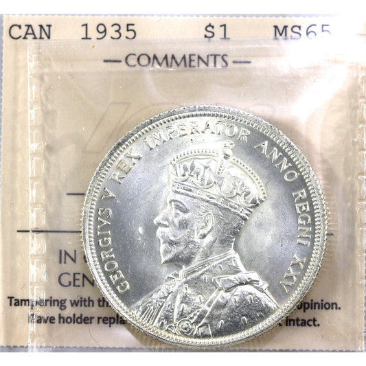 1935 Canada Dollar ICCS Certified MS65 (XMY 619)