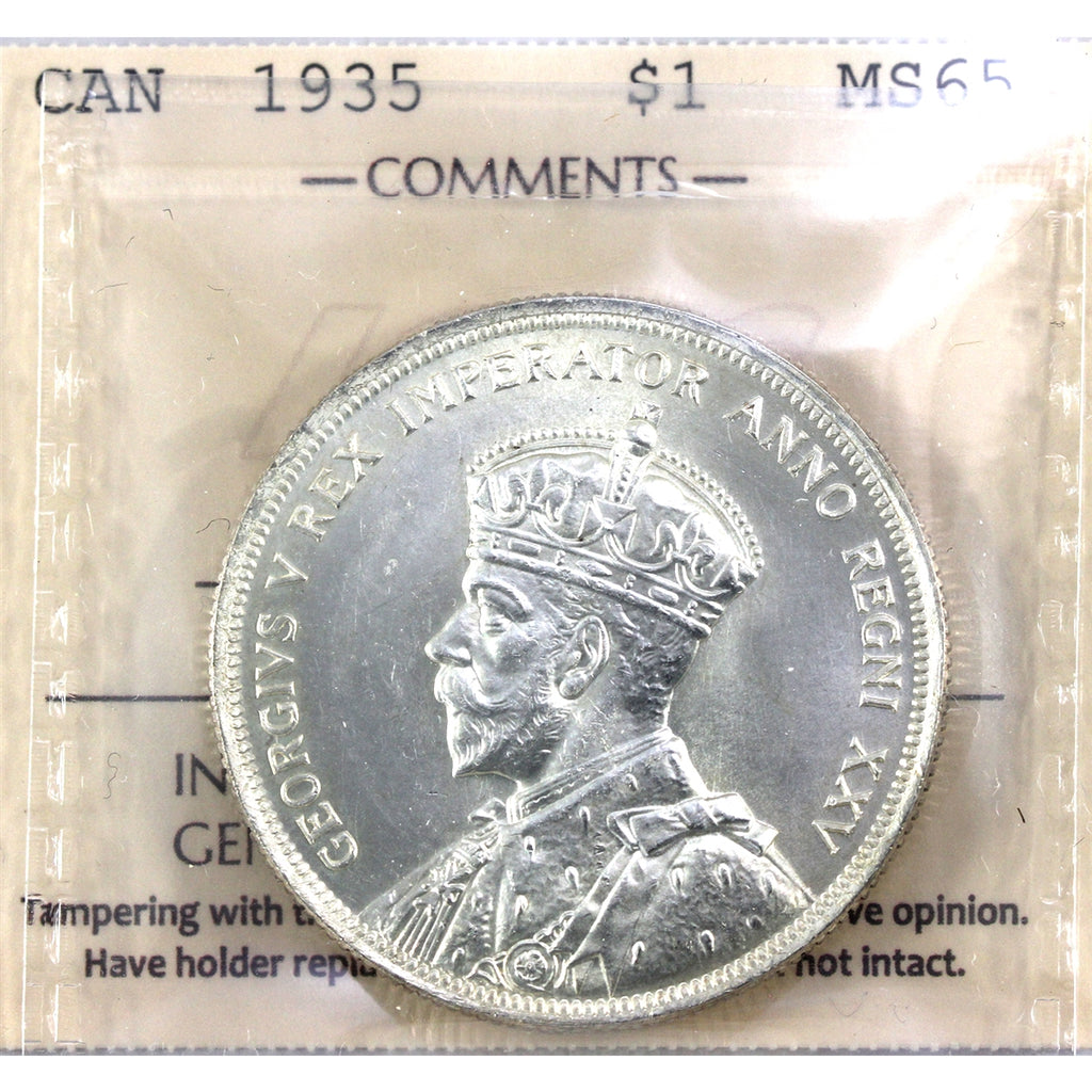 1935 Canada Dollar ICCS Certified MS65 (XZD 009)
