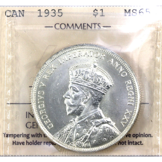 1935 Canada Dollar ICCS Certified MS65 (XZD 009)