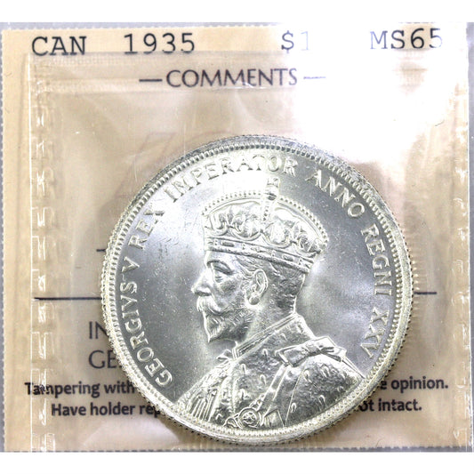 1935 Canada Dollar ICCS Certified MS65 (XTO 983)