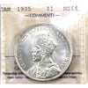 1935 Canada Dollar ICCS Certified MS64 (XAM 038)