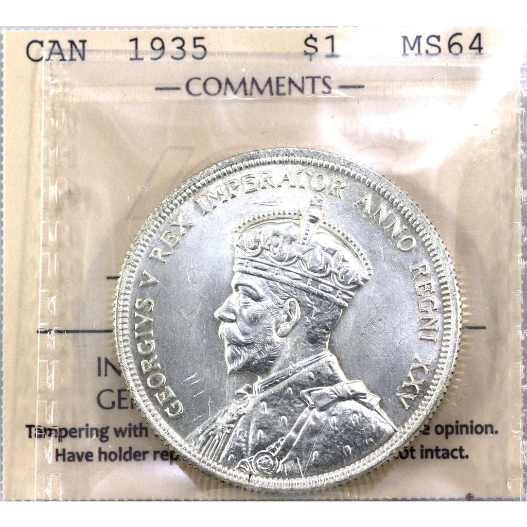 1935 Canada Dollar ICCS Certified MS64 (XVR 005)