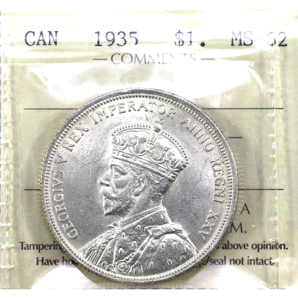 1935 Canada Dollar ICCS Certified MS62